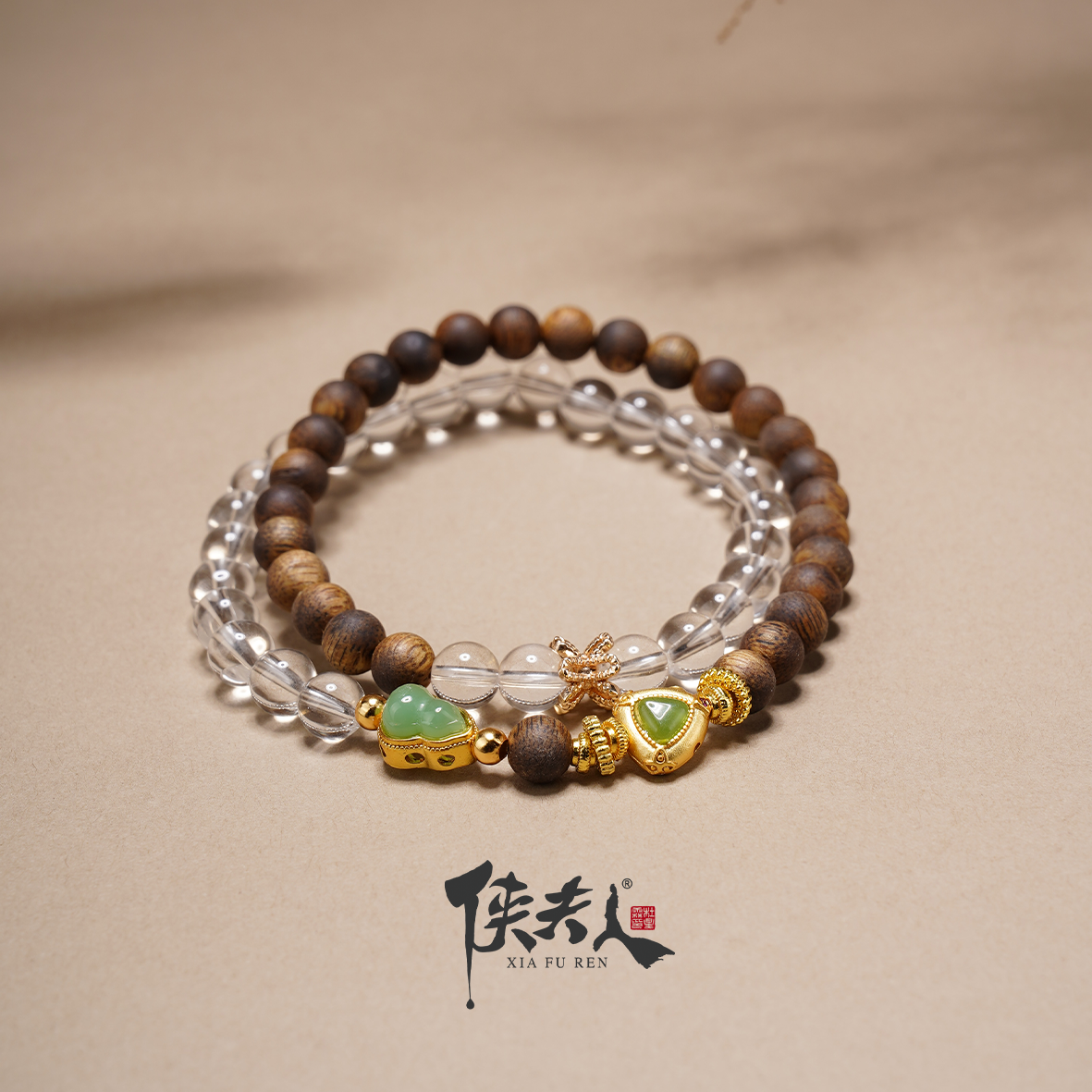 【流韵和光】侠夫人天然白水晶多圈手链XJT005CAM