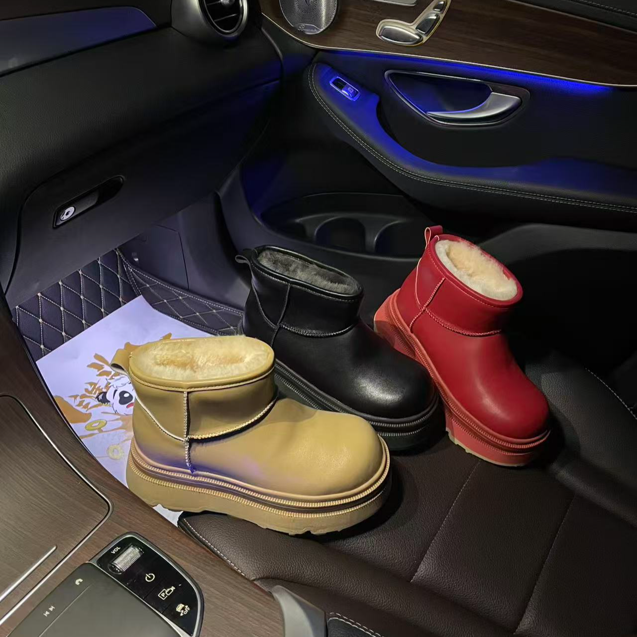 【高货】6CM厚底全羊皮毛一体防水防滑时尚百搭保暖雪地靴