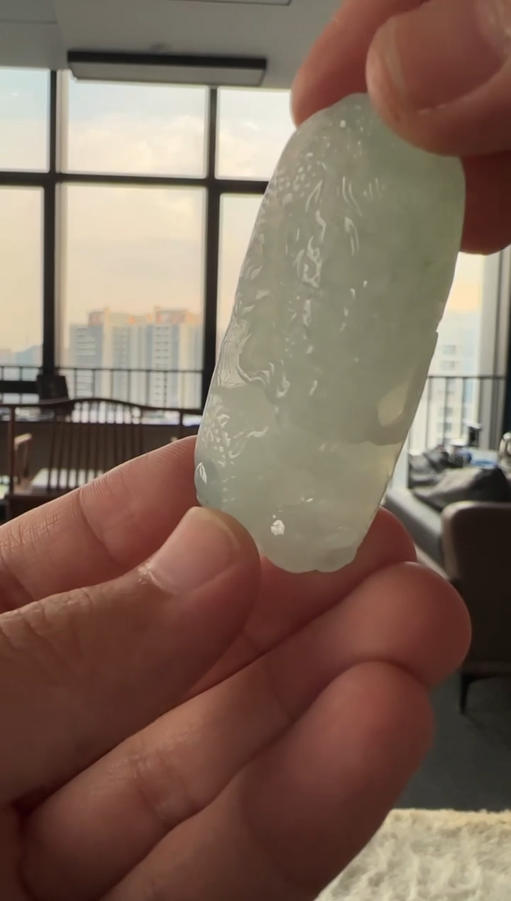 颈饰未镶嵌翡翠天然翡翠A货孤品一件