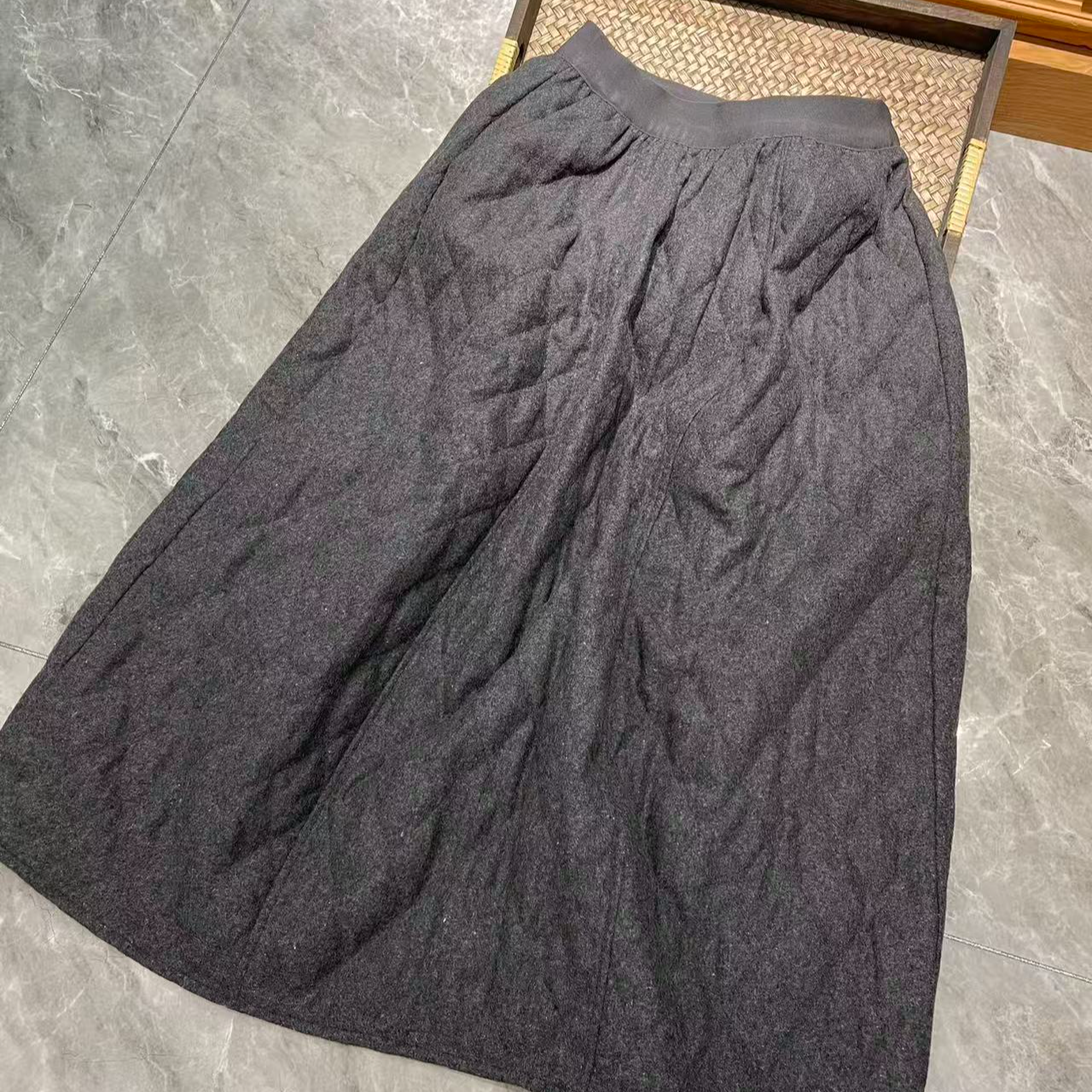 谢美丽-精选深灰加棉秋冬半身裙