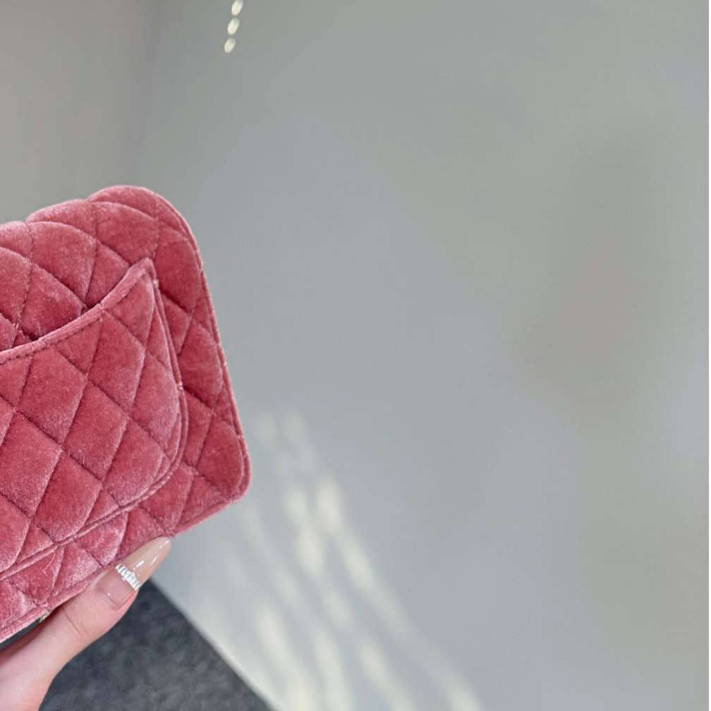 QIQI【玫瑰粉发财包】简约手提手机包（无公仔挂件）