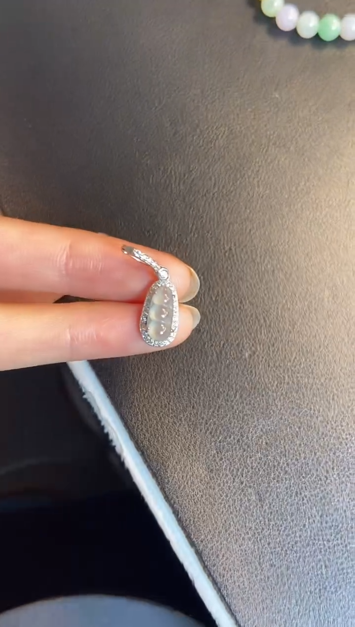 吊坠(不含链)银S925镶嵌翡翠1