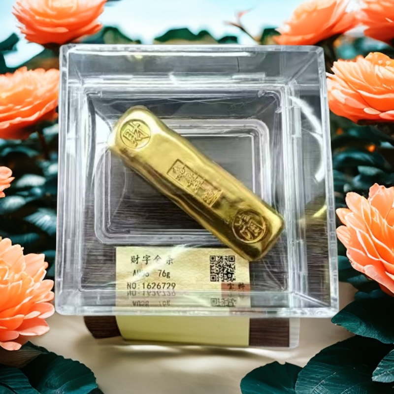 古法独具匠心鎏金小金柱寓意福禄寿喜财