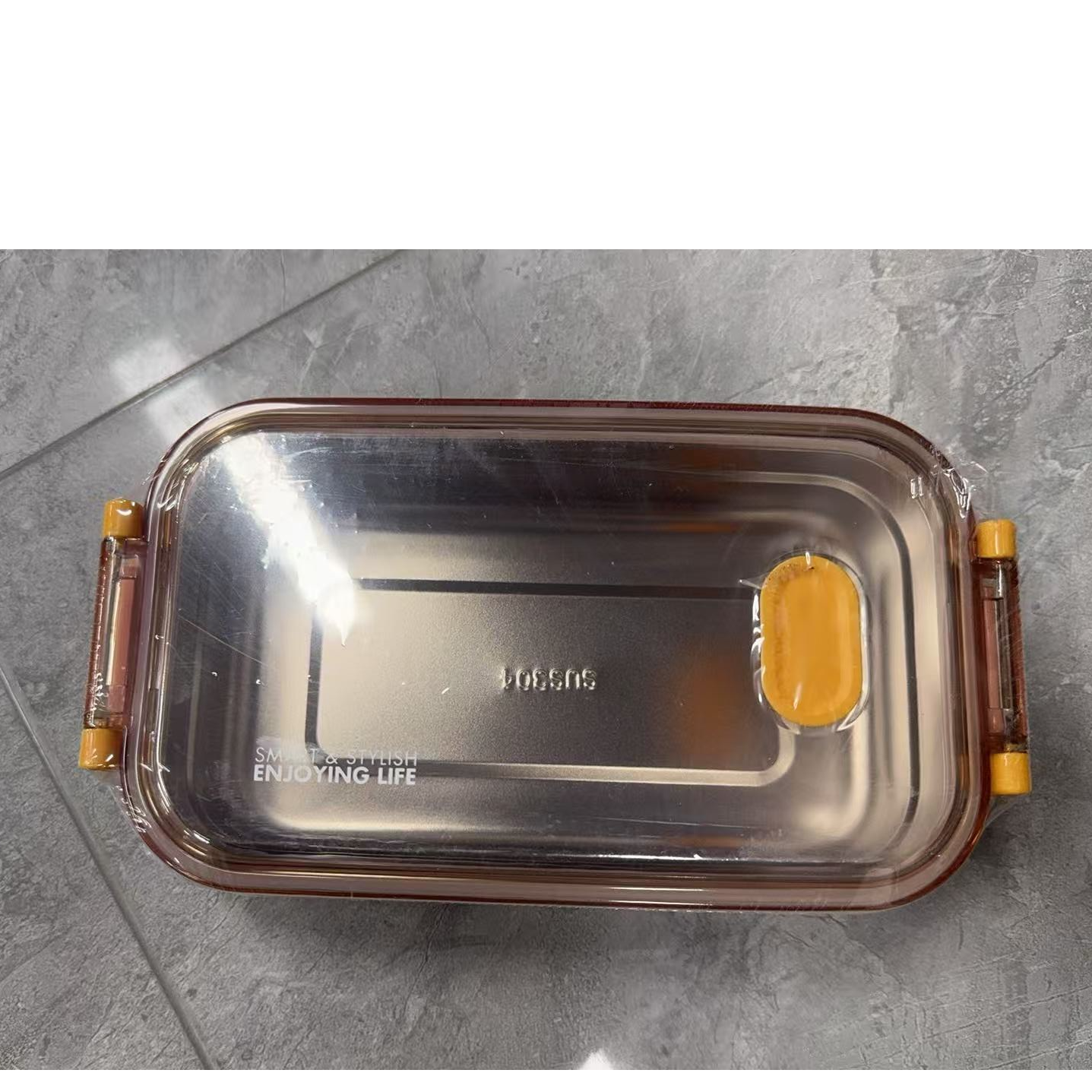 单层不锈钢饭盒随机颜色