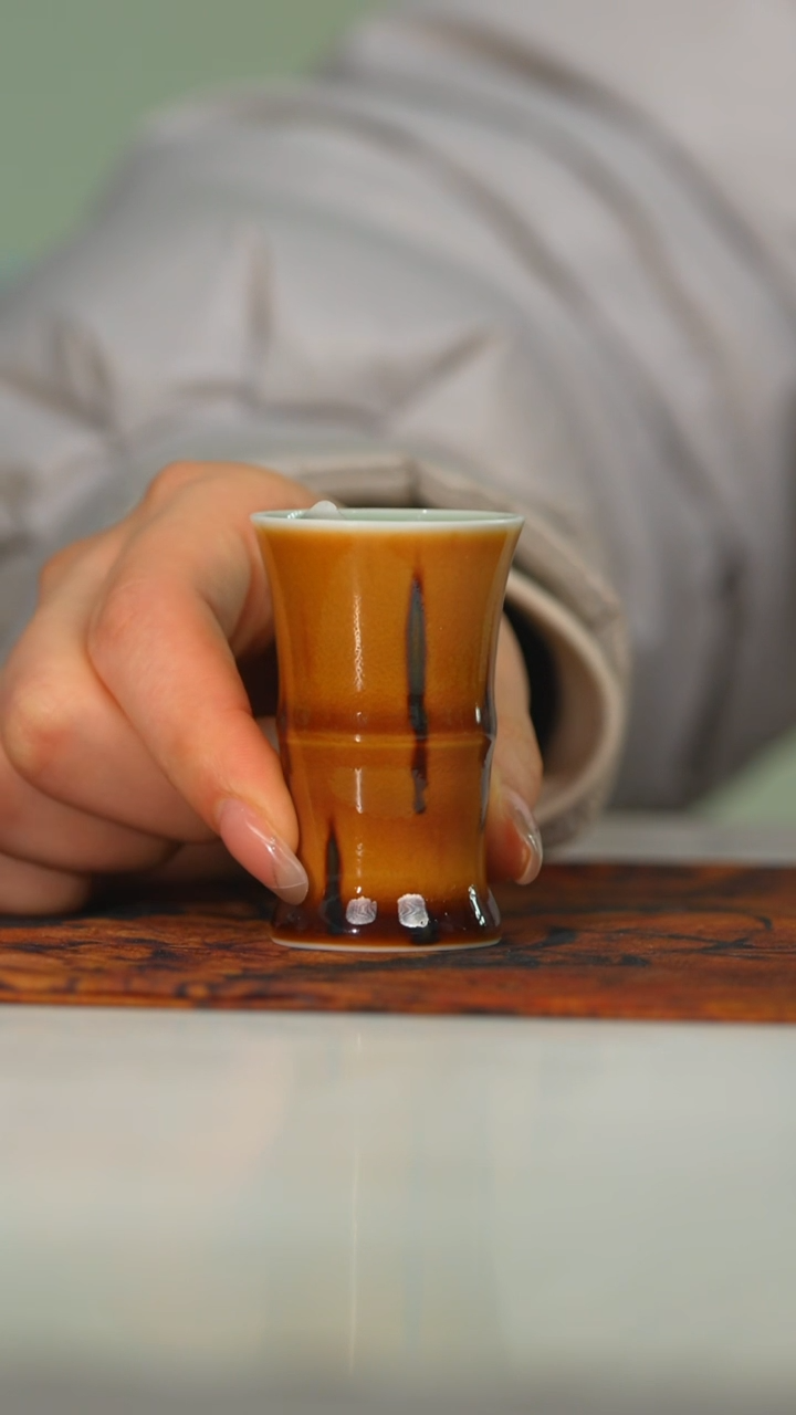 【闪购商品】闰火堂颜色釉香妃竹闻香杯