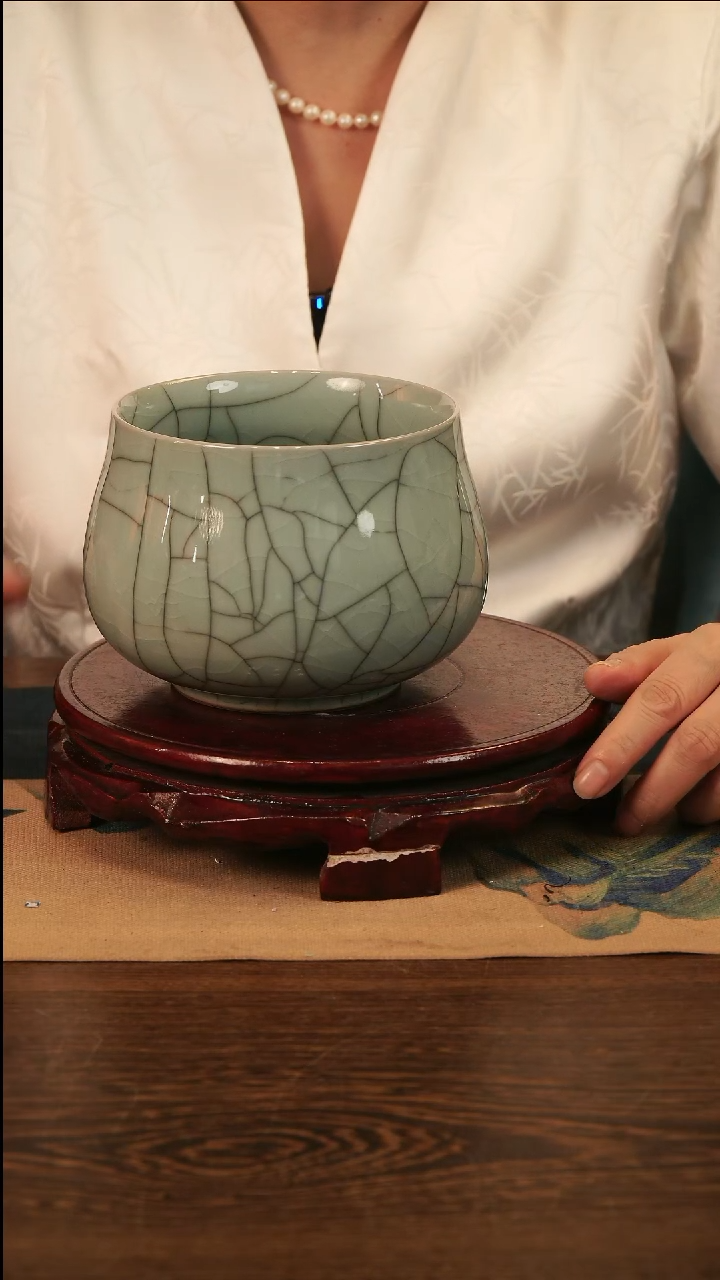 龙泉青瓷 哥窑 钵