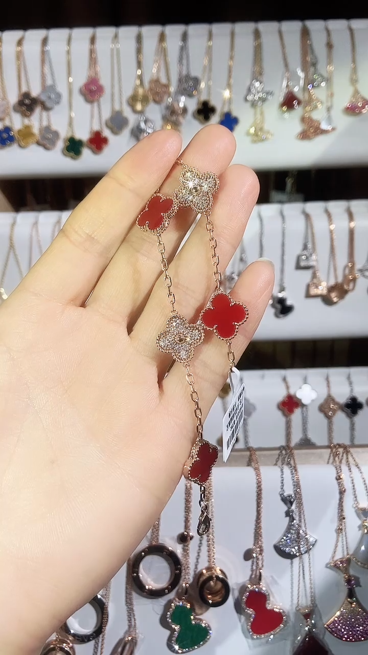 【闪购商品】钻石手链18K金镶嵌钻石K玫