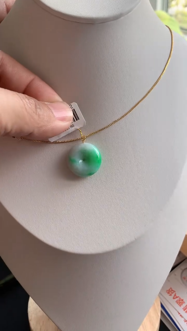 颈饰18K金镶嵌翡翠4