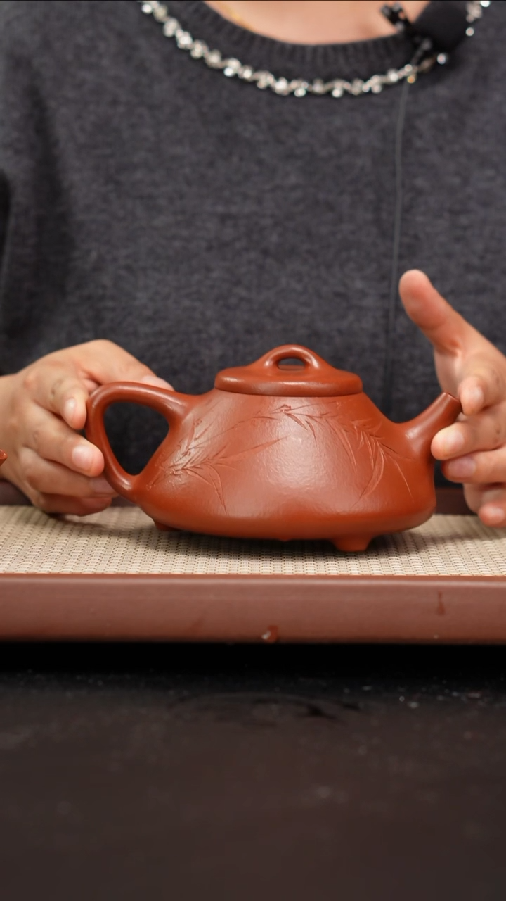 【闪购商品】紫砂茶壶小煤窑朱泥子冶刻高400