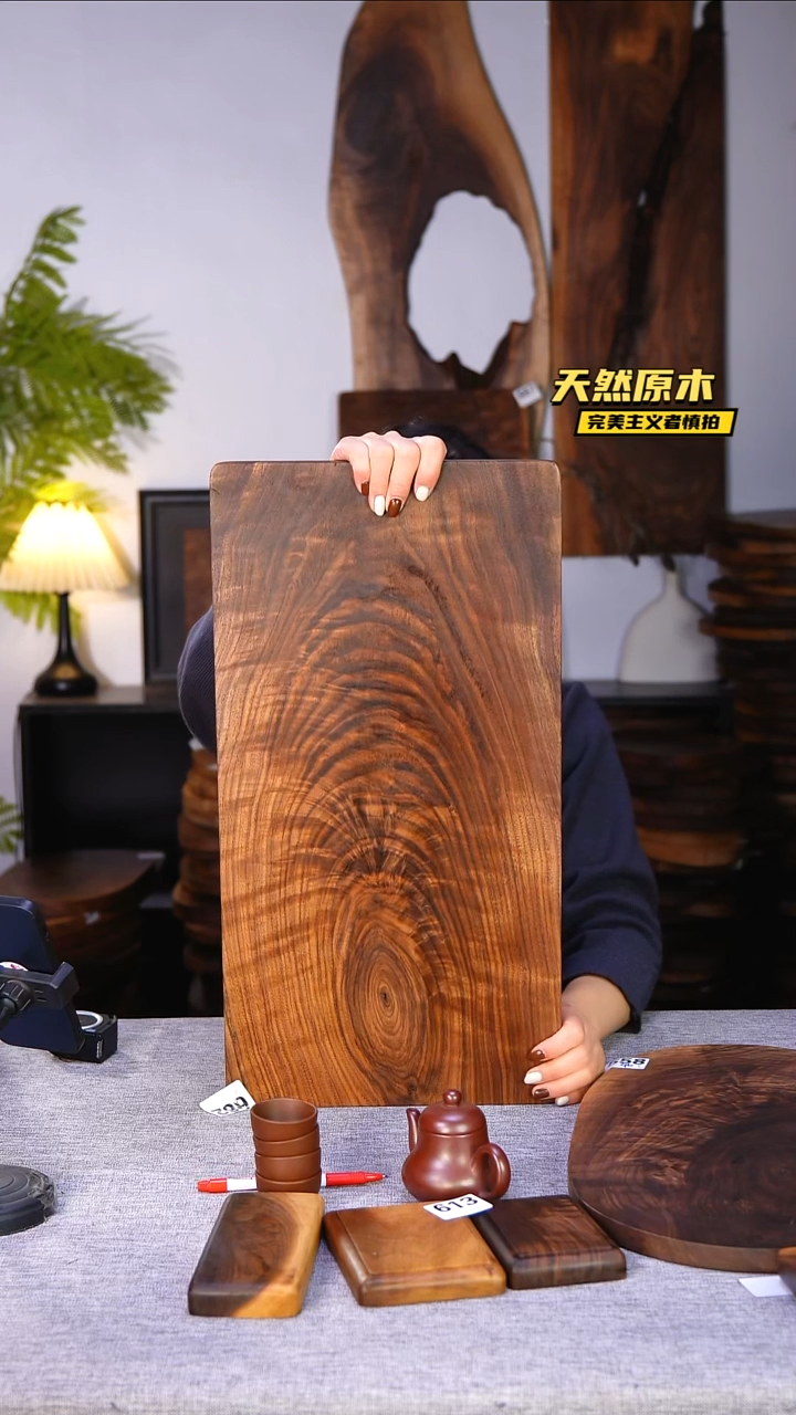 木北美黑胡桃原木.干裂疤结不属于商品质量问题完美主义者慎拍