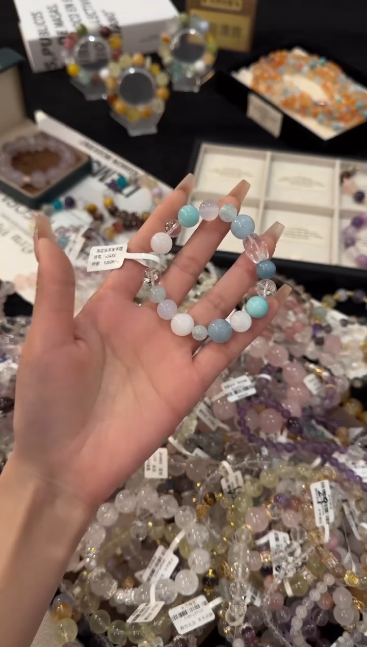 合金手链水晶蓝白x2433