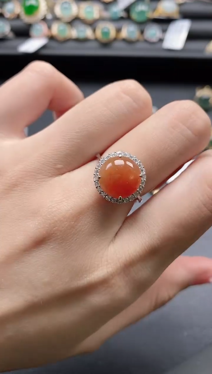 【闪购商品】翡翠戒指银S925镶嵌1111