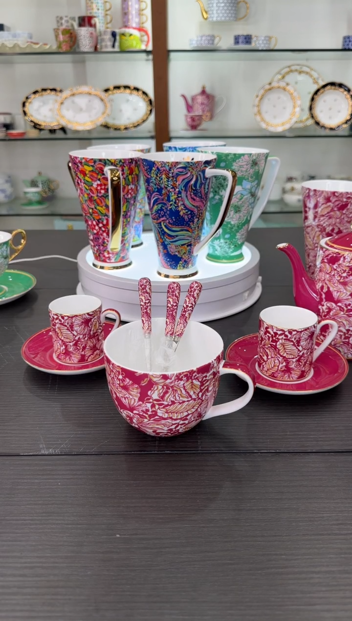 【闪购商品】陶瓷手柄款早餐杯含勺