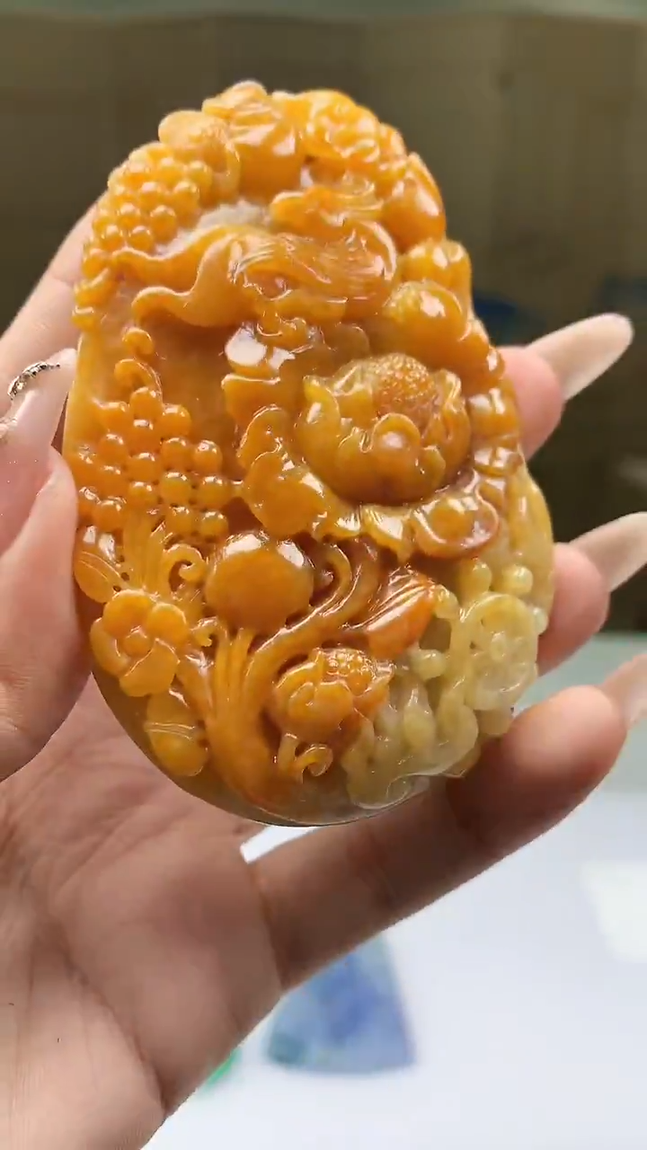 【闪购商品】定制翡翠未镶嵌4688ty-毛货挂件157