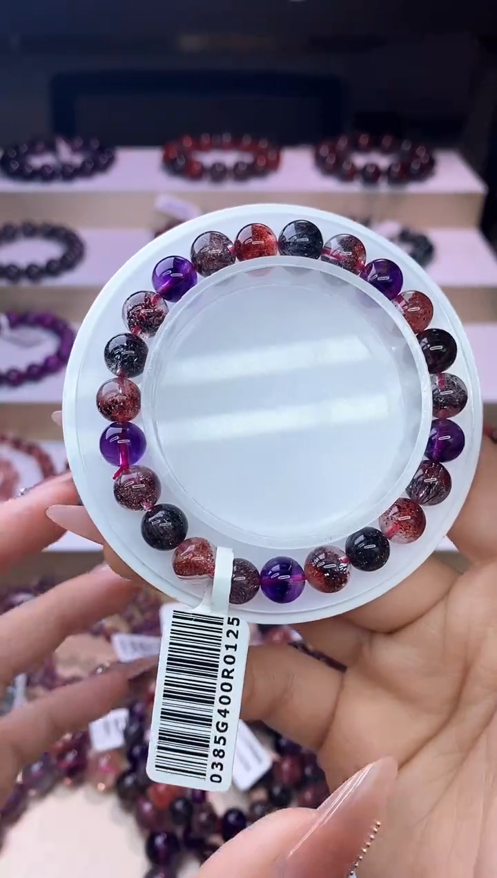 【闪购商品】水晶手链未镶嵌黑加仑超七单圈8m+