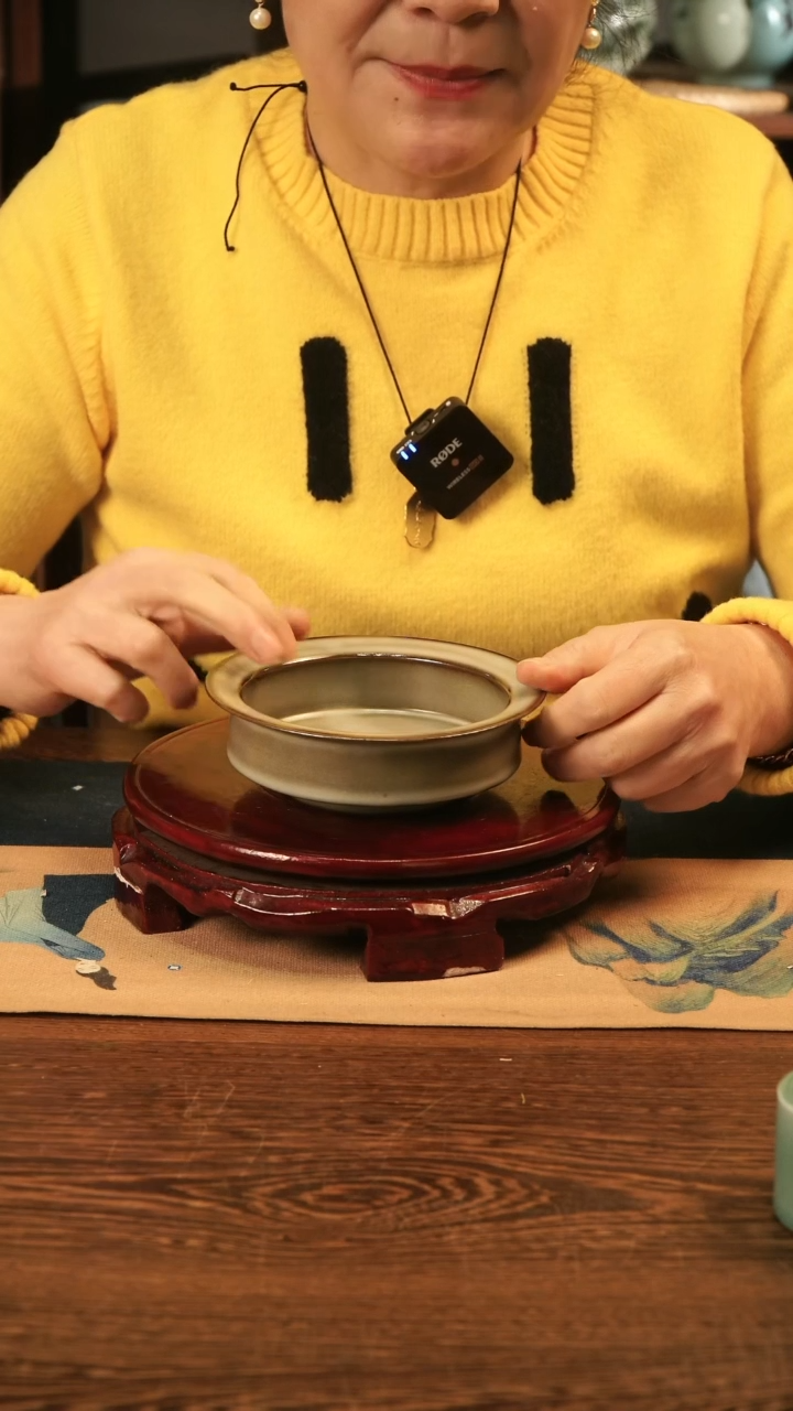 【闪购商品】纯手工 月白釉 折沿洗（亚光