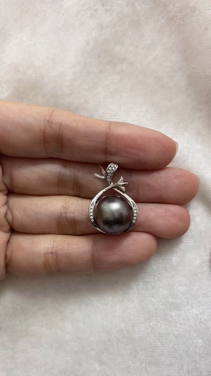 【闪购商品】海水珍珠吊坠(赠链)银S925镶嵌大溪地