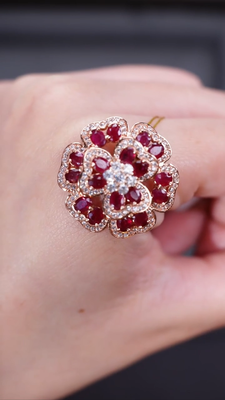 【闪购商品】红宝石颈饰银S925镶嵌颈饰