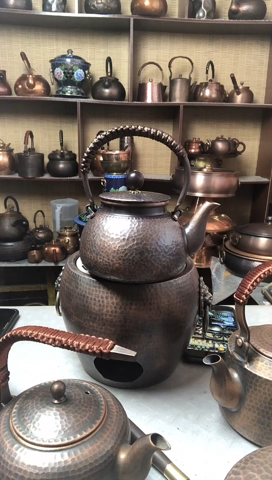 贵金属紫铜泡茶壶