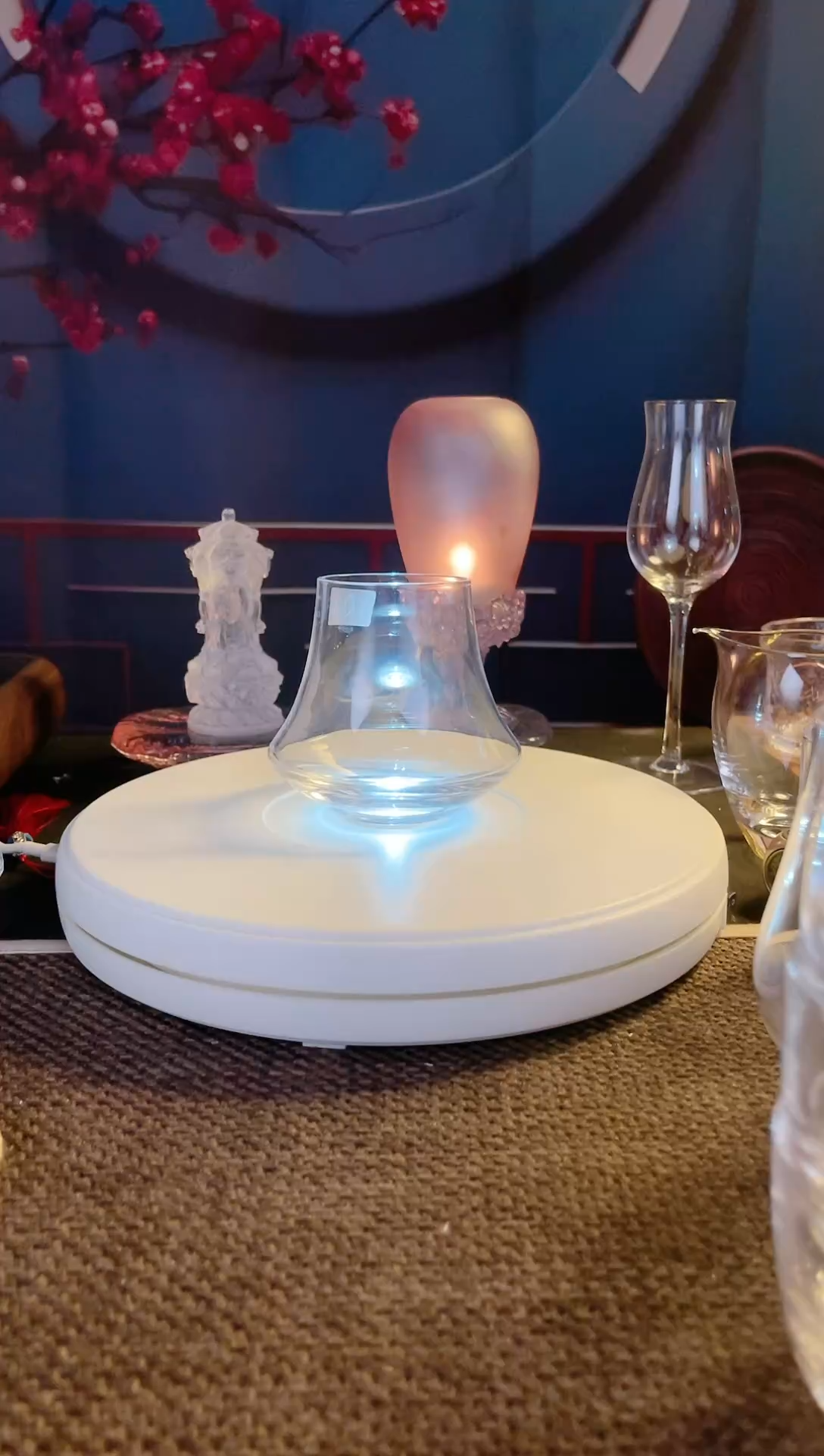 高档水晶玻璃茶具透明绿松石盖碗功夫茶具