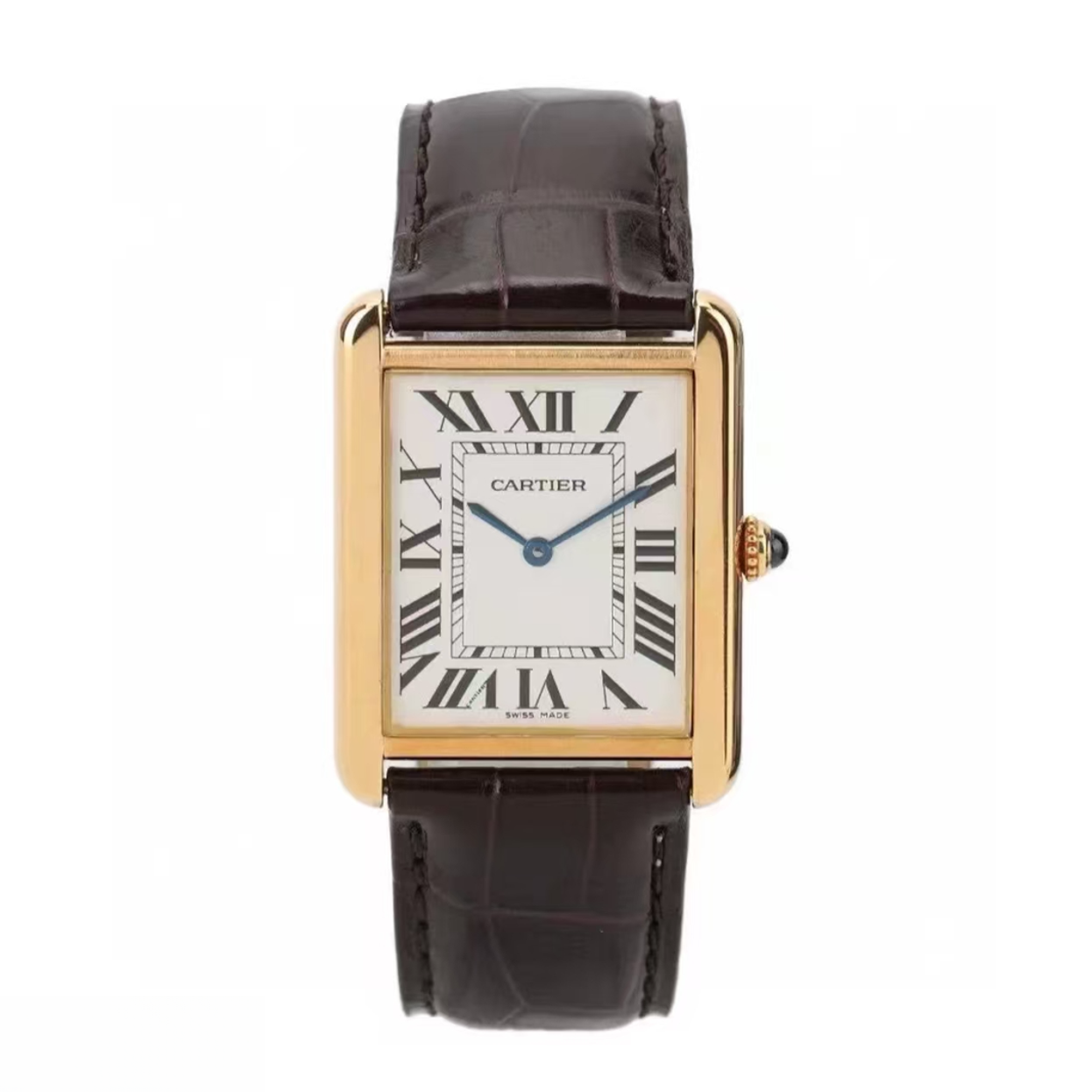 99新 Cartier/卡地亚 坦克W1018855 34×27 间金石英款 单表