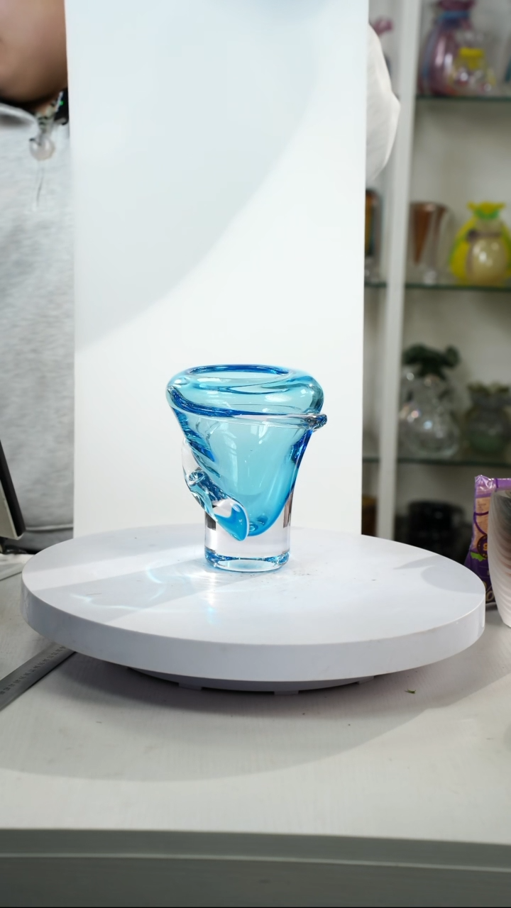 【闪购商品】琉璃【弘扬】高19轻奢琉璃花器微瑕福利