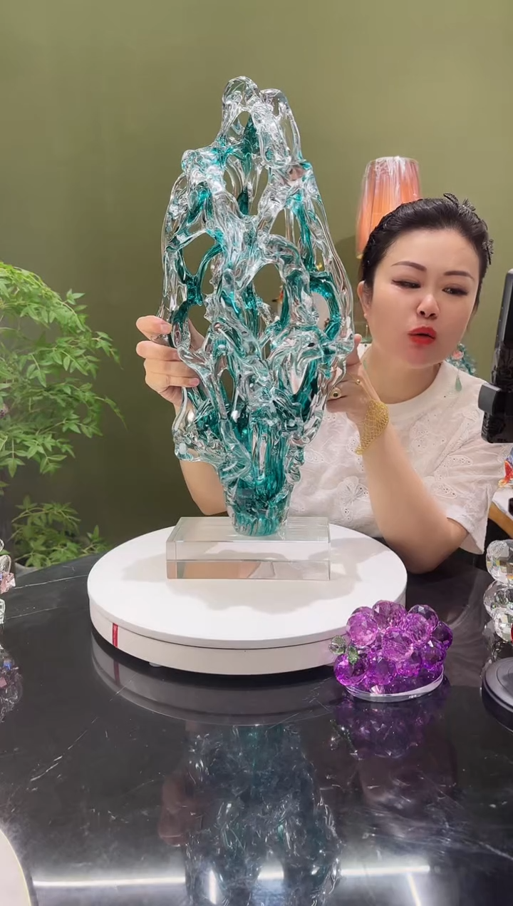 琉璃太湖石摆件 