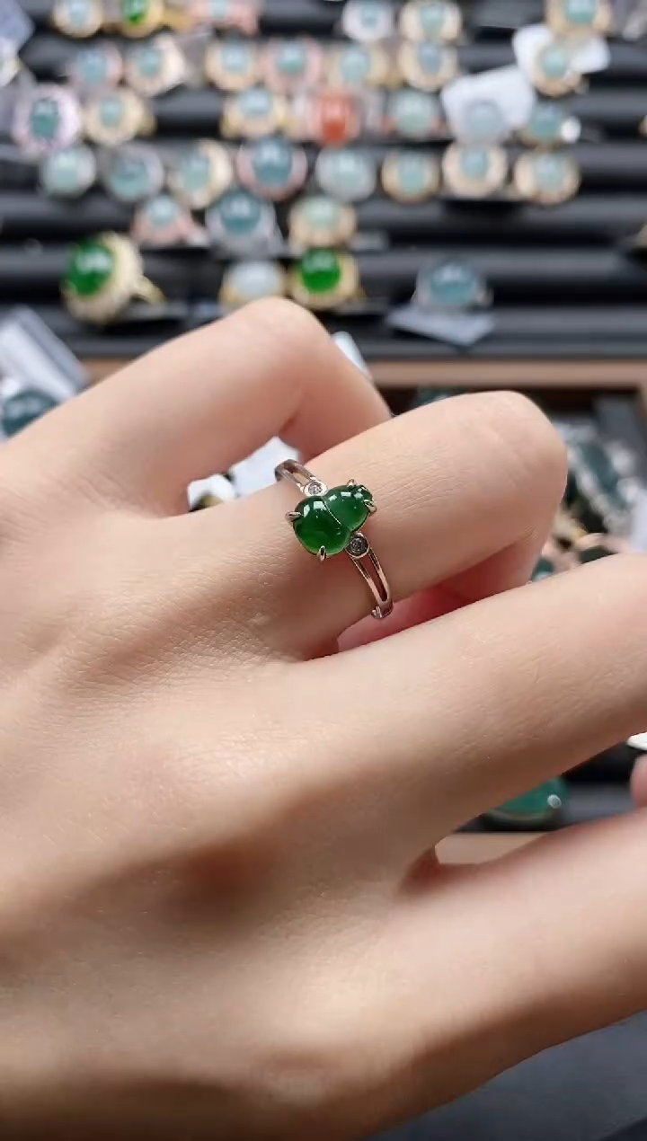 【闪购商品】翡翠戒指银S925镶嵌51151