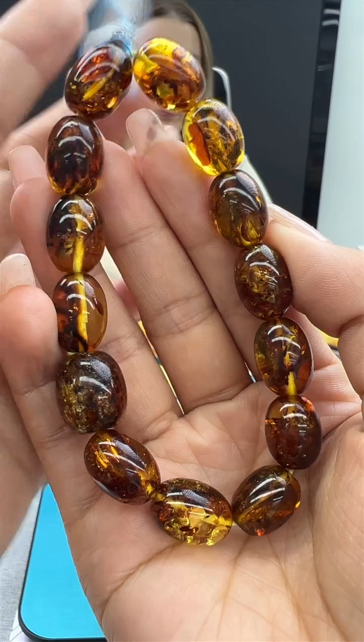 【闪购商品】琥珀手链未镶嵌3秒拍号