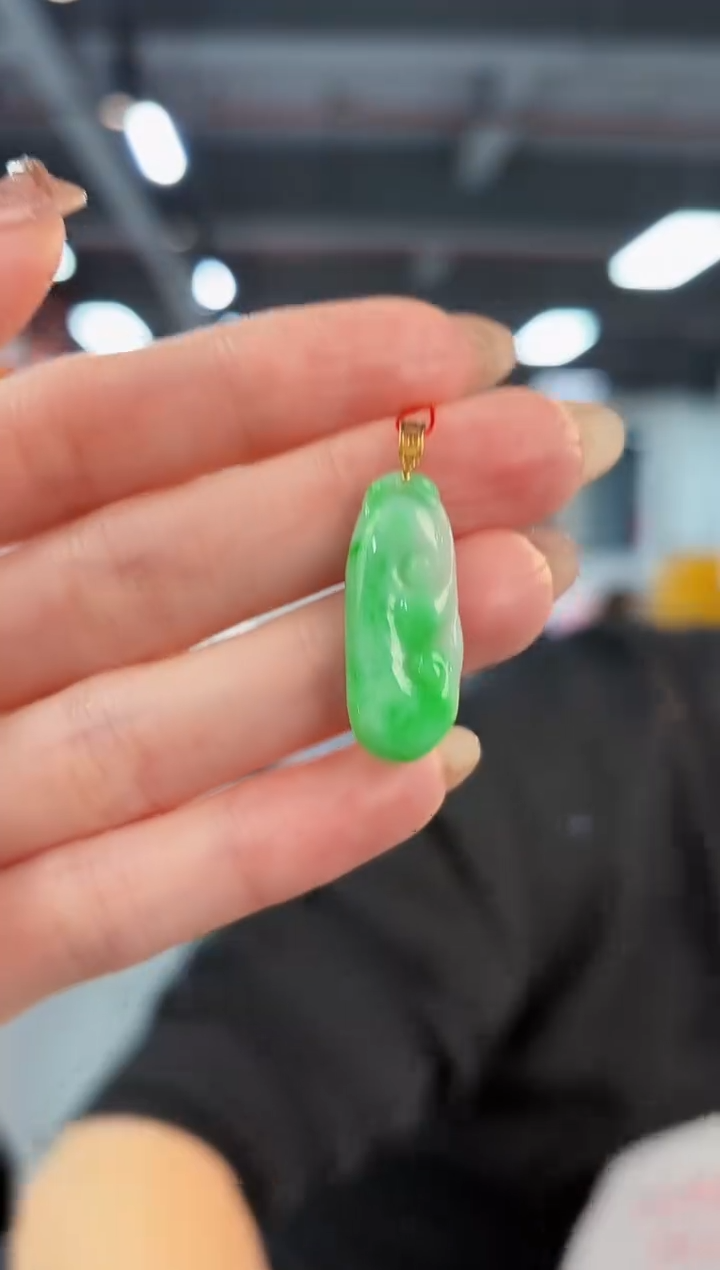 【闪购商品】翡翠颈饰18K金镶嵌缅料A货/支持复检/一件