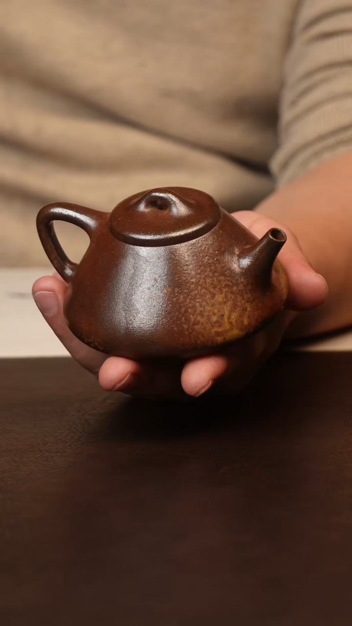 茶壶紫砂原矿紫砂柴烧石瓢