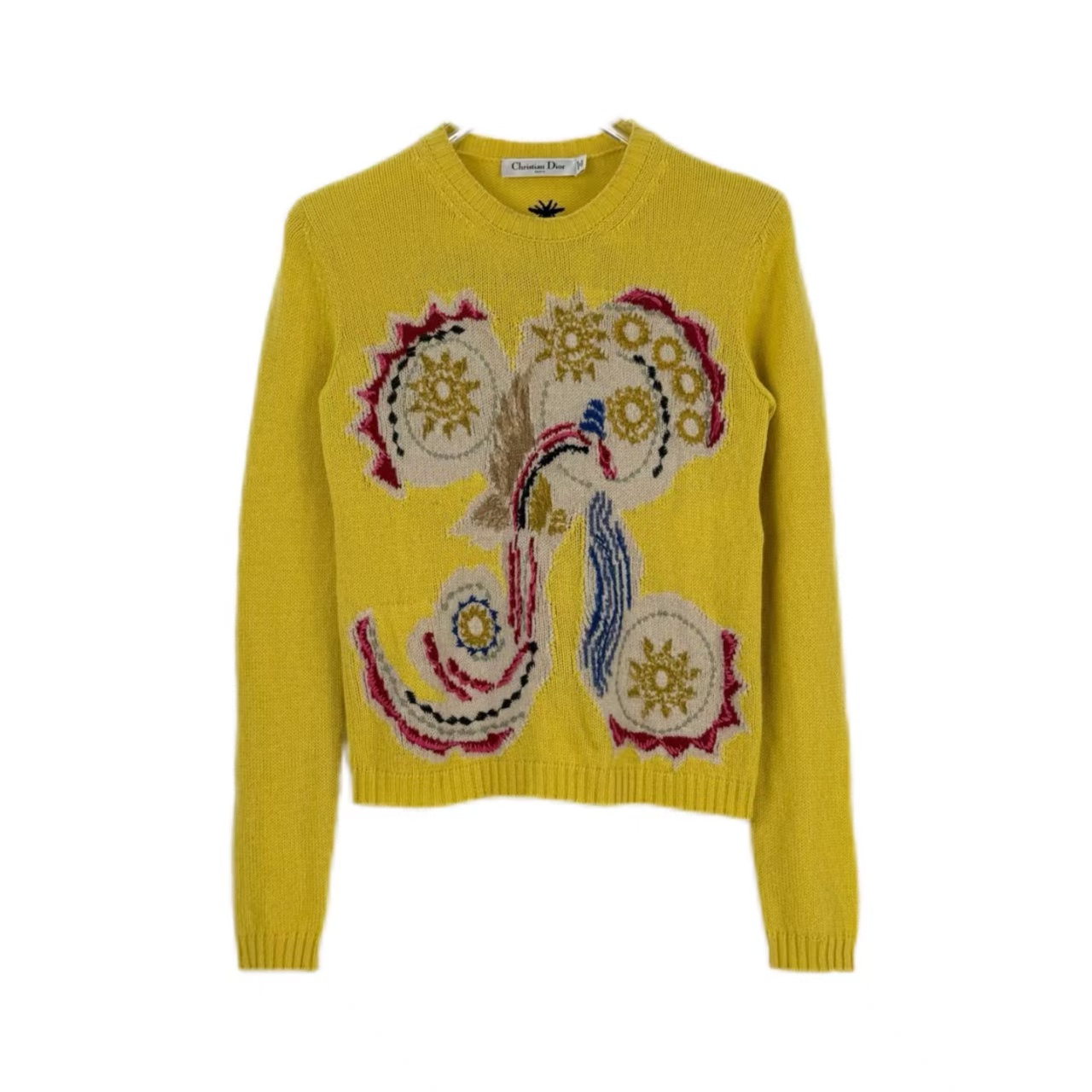 未使用 DIOR/迪奥 汤/P255231079/凤凰花朵刺绣蜜蜂毛衣