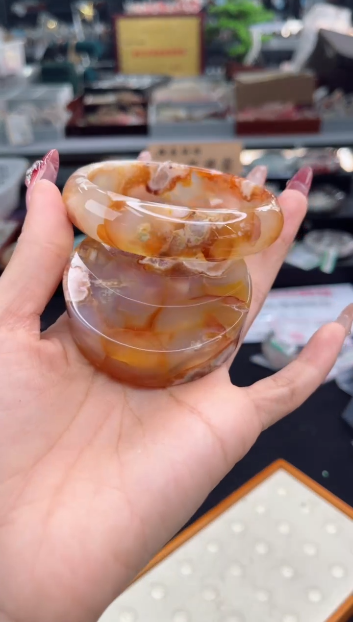 【闪购商品】石英质玉手镯未镶嵌60圈口（赠品镯心）602