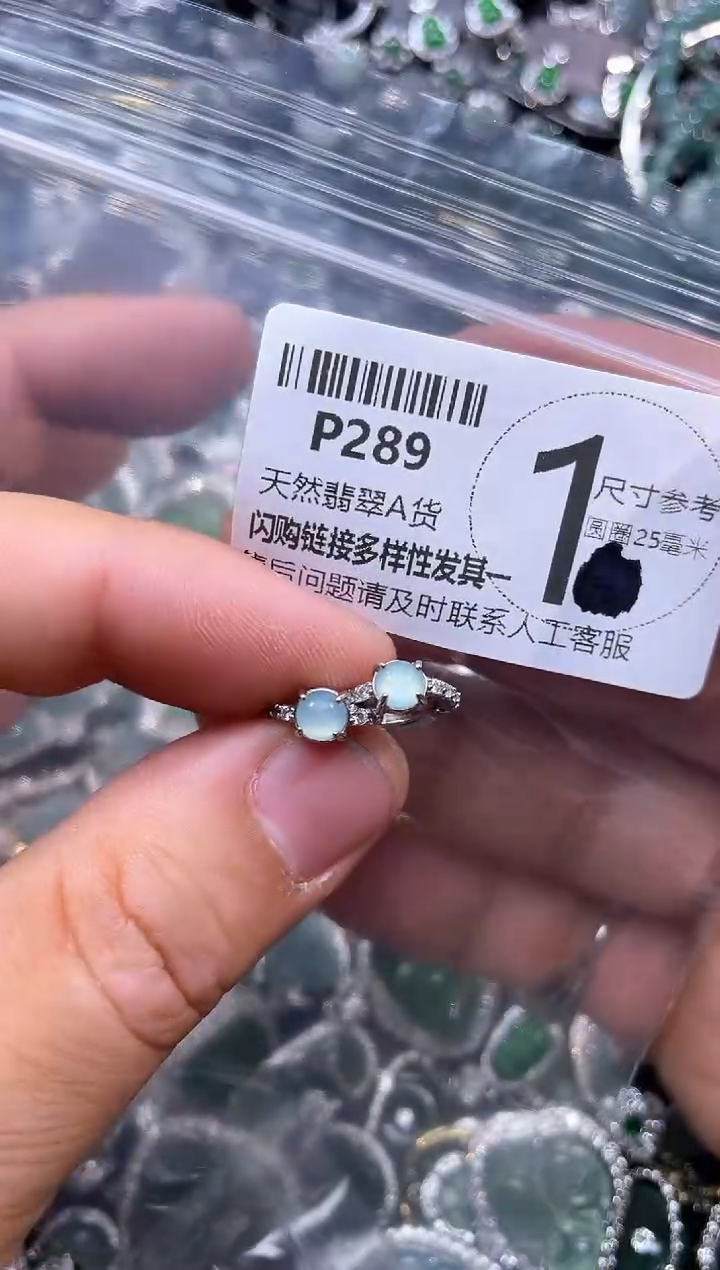 【闪购商品】翡翠颈饰未镶嵌P289耳扣