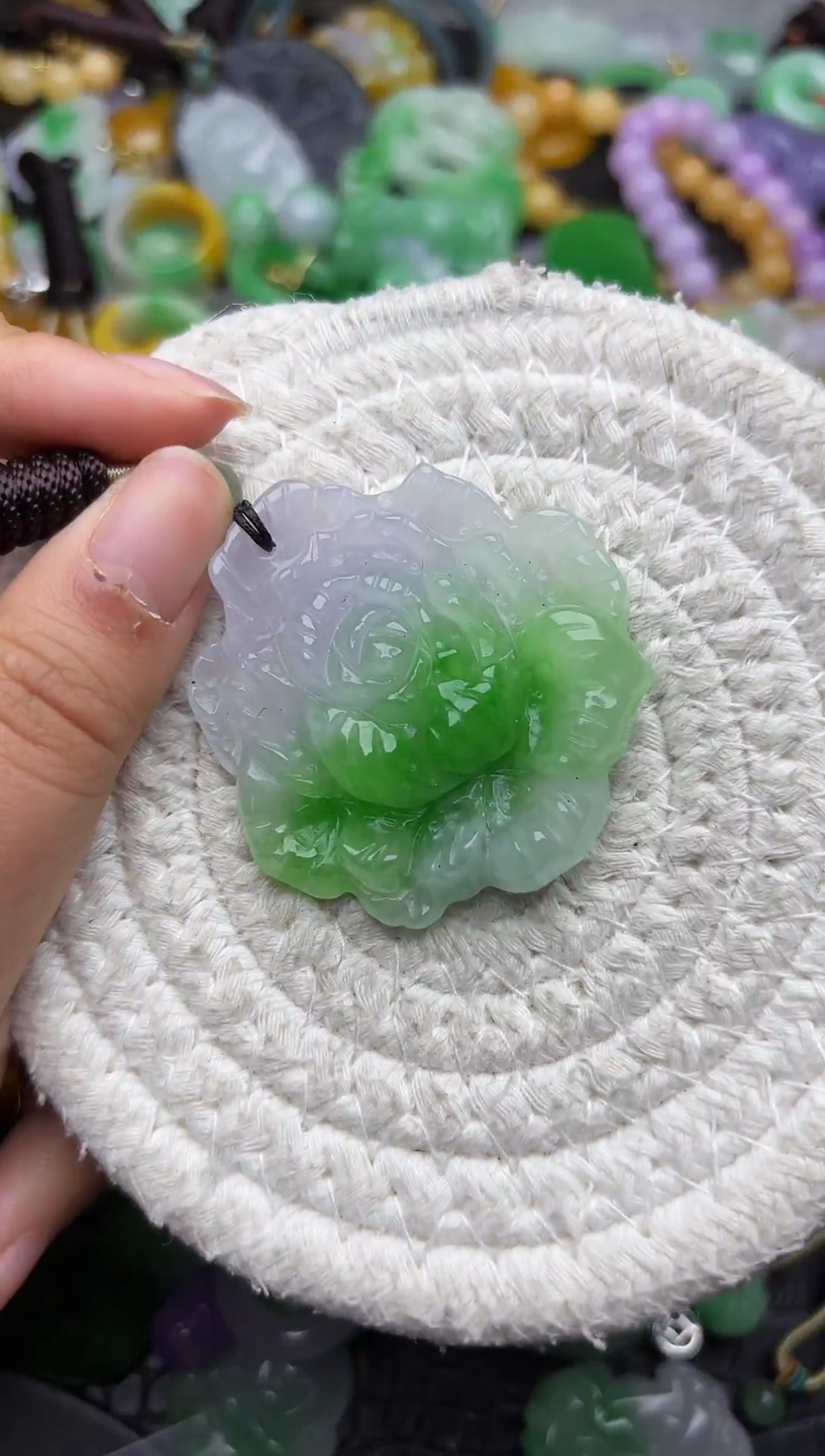 颈饰未镶嵌翡翠缅甸翡翠吊坠