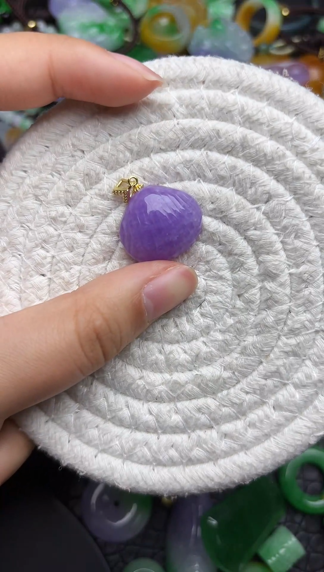 颈饰未镶嵌翡翠缅甸翡翠吊坠