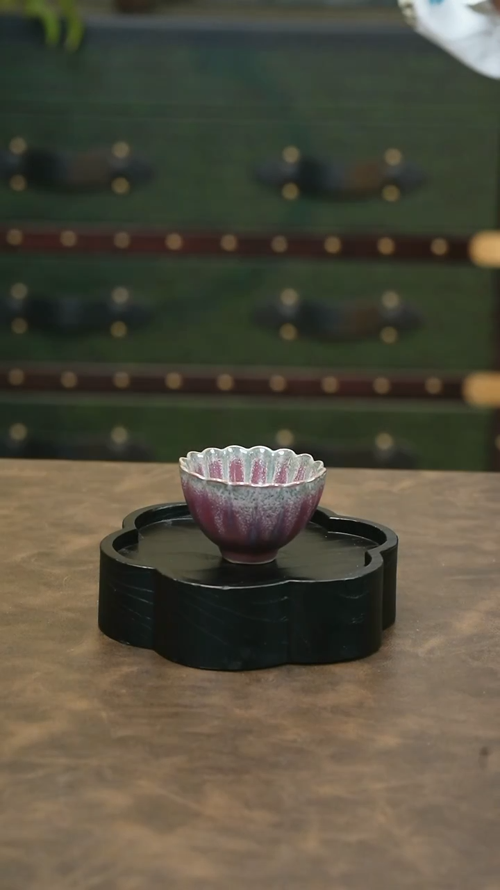【闪购商品】W宝丰宋官窑原产地汝瓷折扇杯