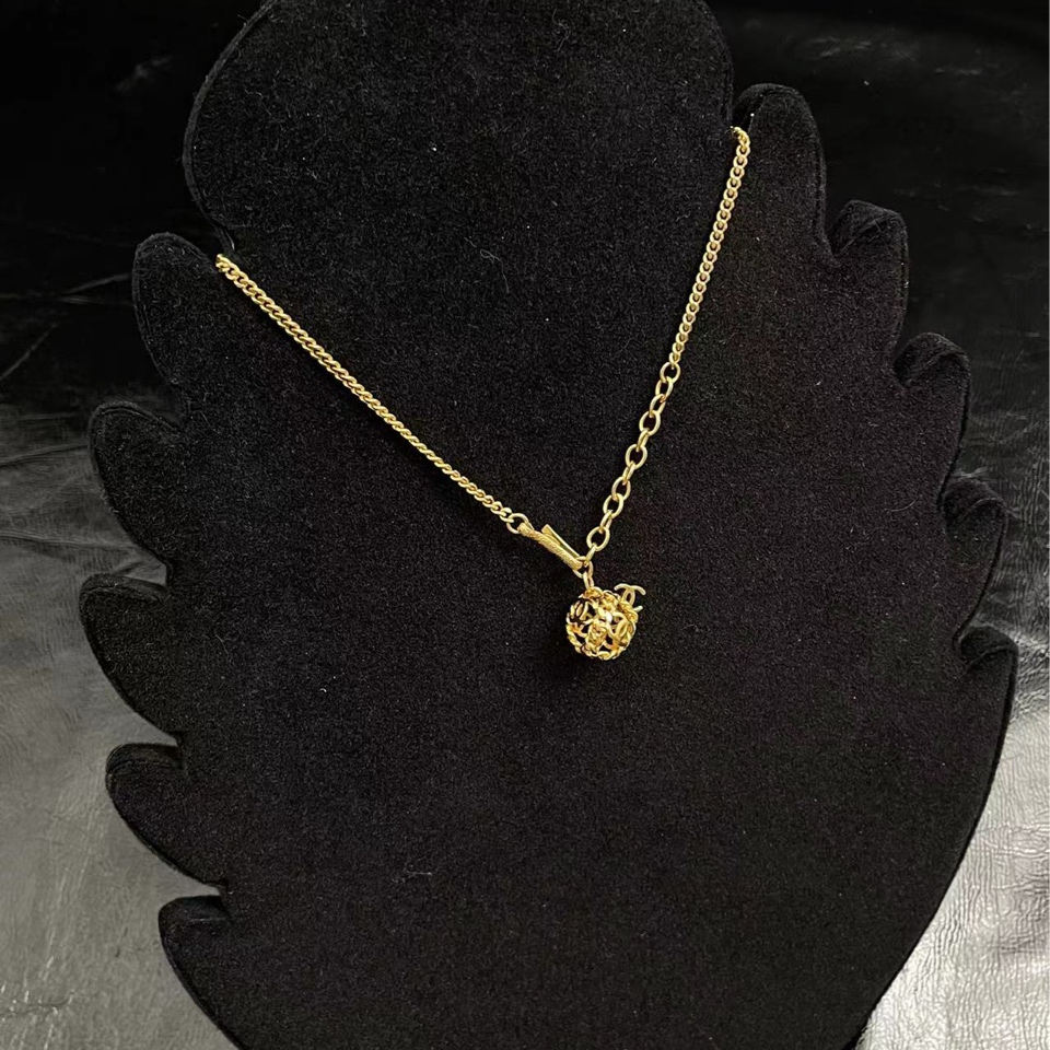 95新 Chanel/香奈儿 金色鸟笼项链 6768864