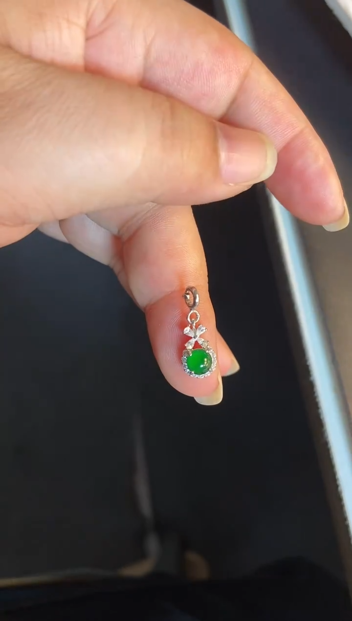 吊坠(不含链)银S925镶嵌翡翠1