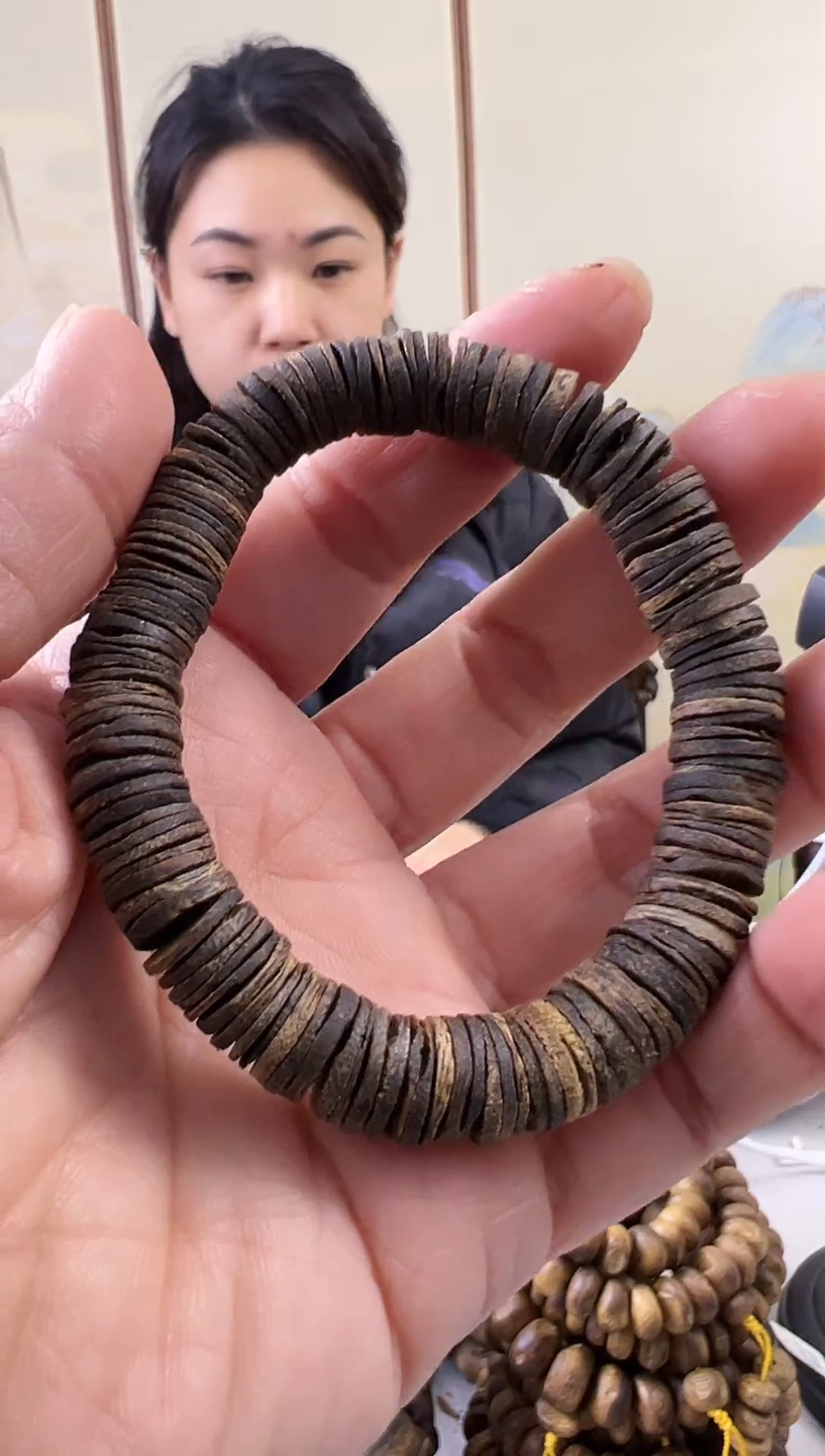 【闪购商品】沉香手串棋楠沉水片珠单圈手串13克多样性发一