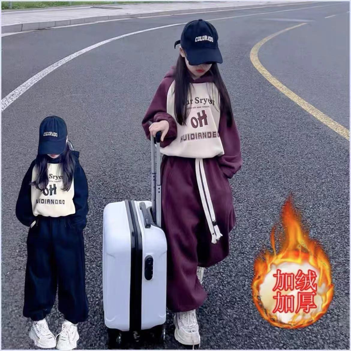 姐弟款加绒运动套装014