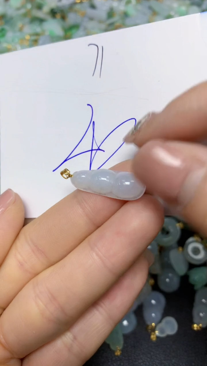 【闪购商品】翡翠挂件18K金镶嵌 天然翡翠A货