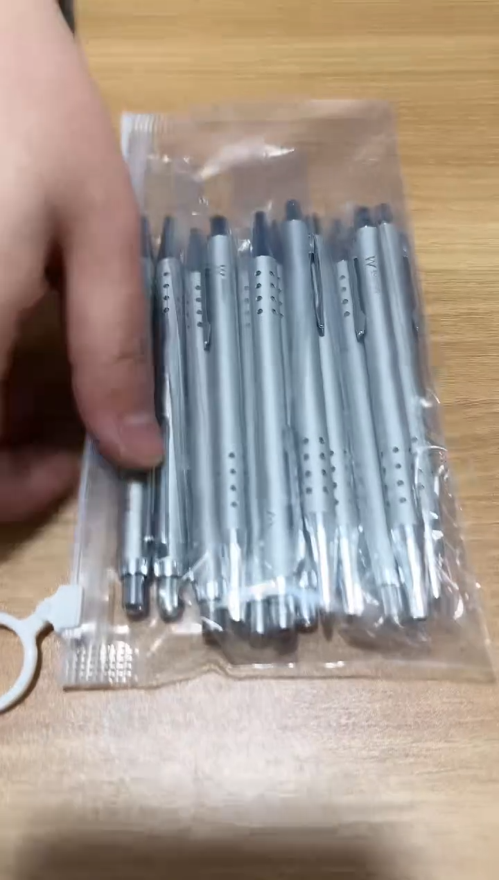 外单-1.0蓝色中油笔6支