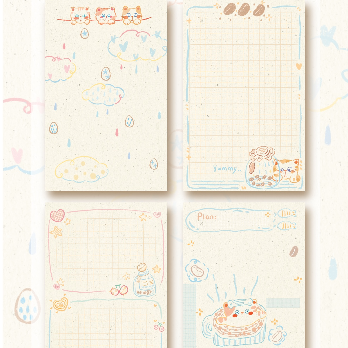 书慧A7/M5 猫咖咖 120g 双面印刷 50张