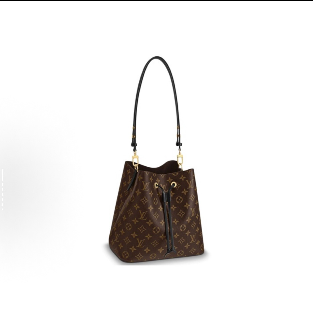 99新 LouisVuitton/路易威登 经典老花黑色水桶包包