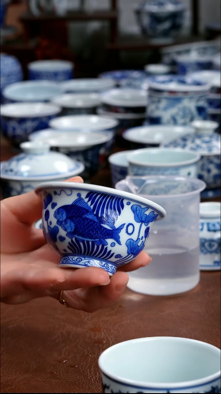 景德镇高端茶器景德镇墨奈纯手工手绘高端茶器