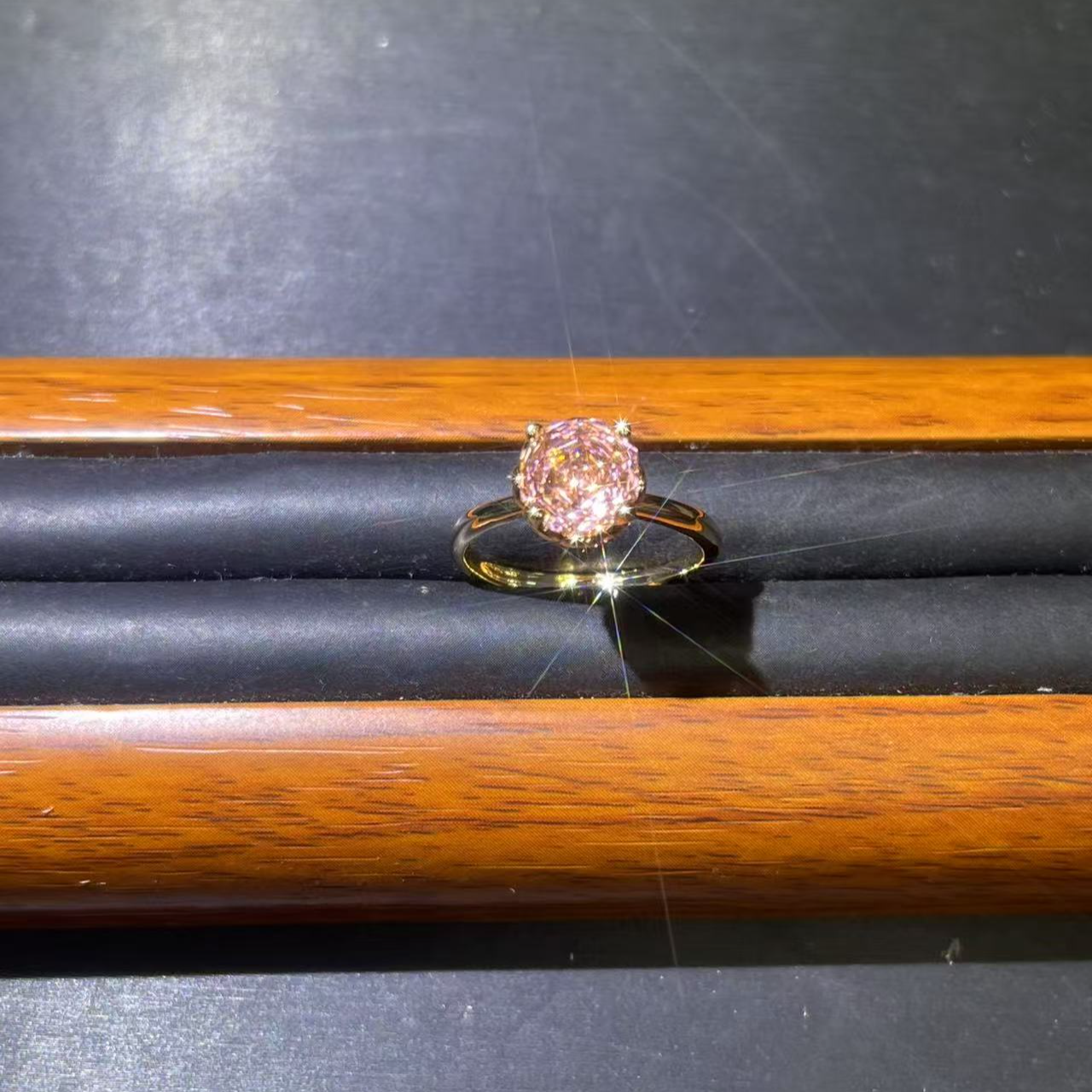 s7866玫色粉花苞戒指多样发