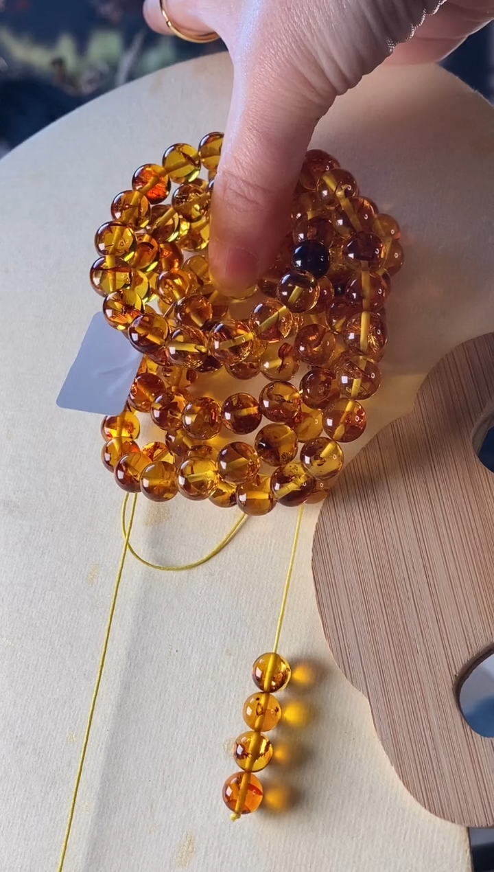 【闪购商品】琥珀颈饰未镶嵌花珀10+108