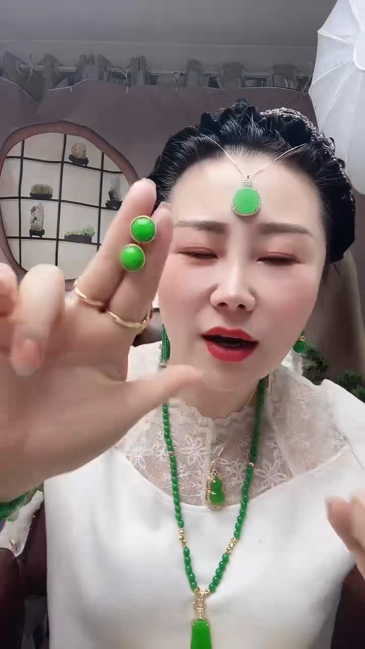 【闪购商品】翡翠耳饰14K金镶嵌W73号