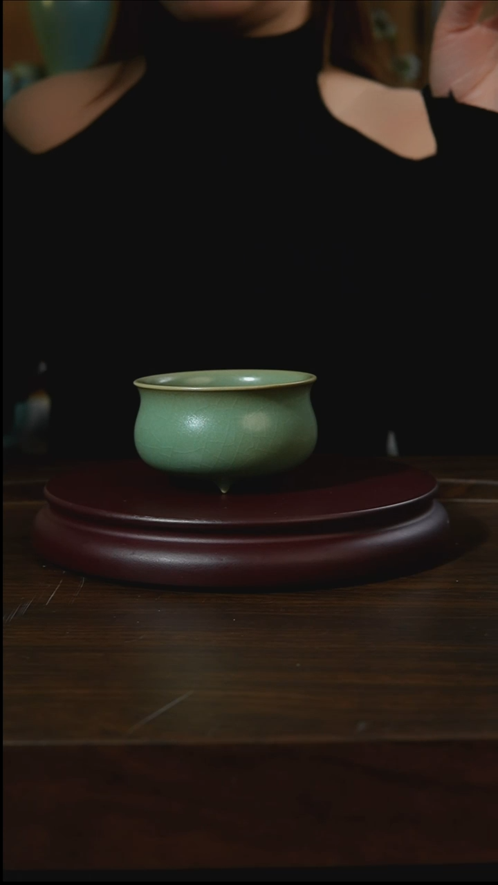杯子瓷在****）汝州原产地原矿仿古老釉q